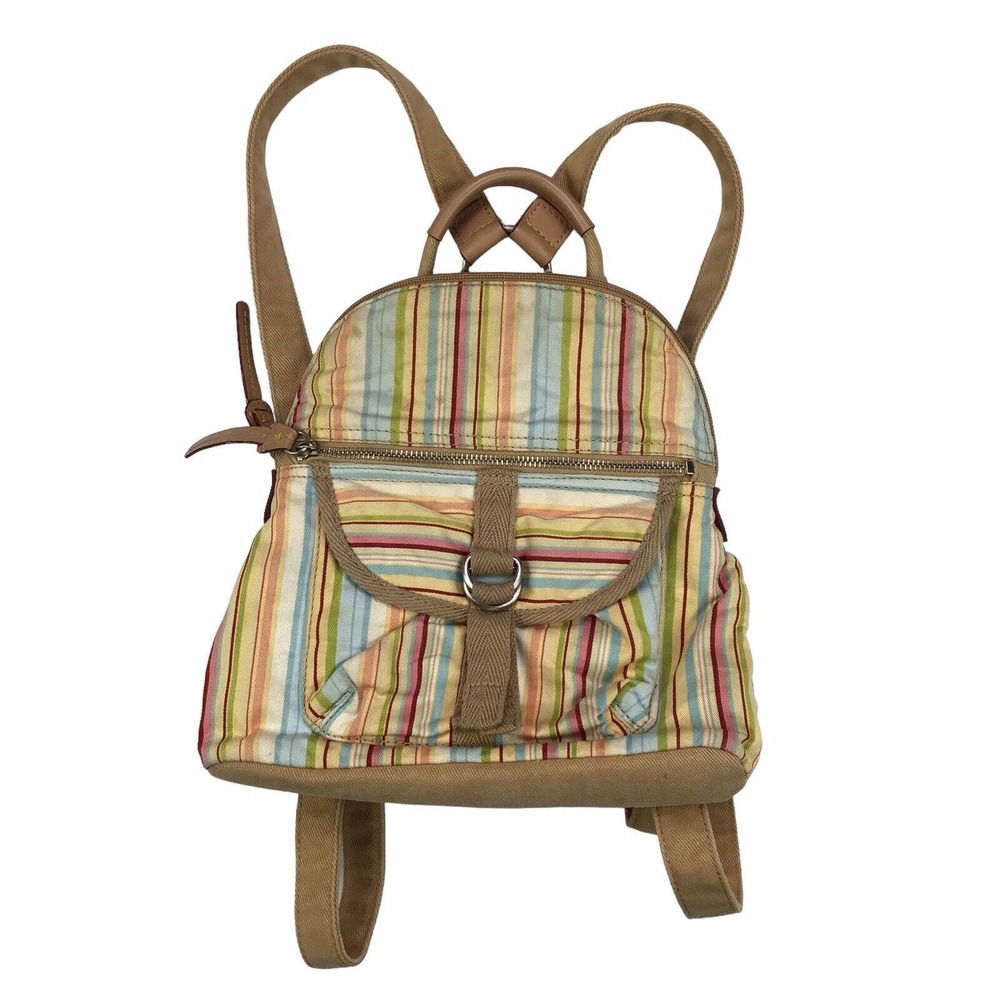Fossil Colorful Striped Canvas Zip Around Mini Sm… - image 1